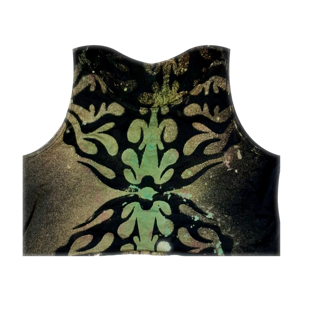 CROP Blue Dyed Urchin - Skystained Tank Top (Unisex)