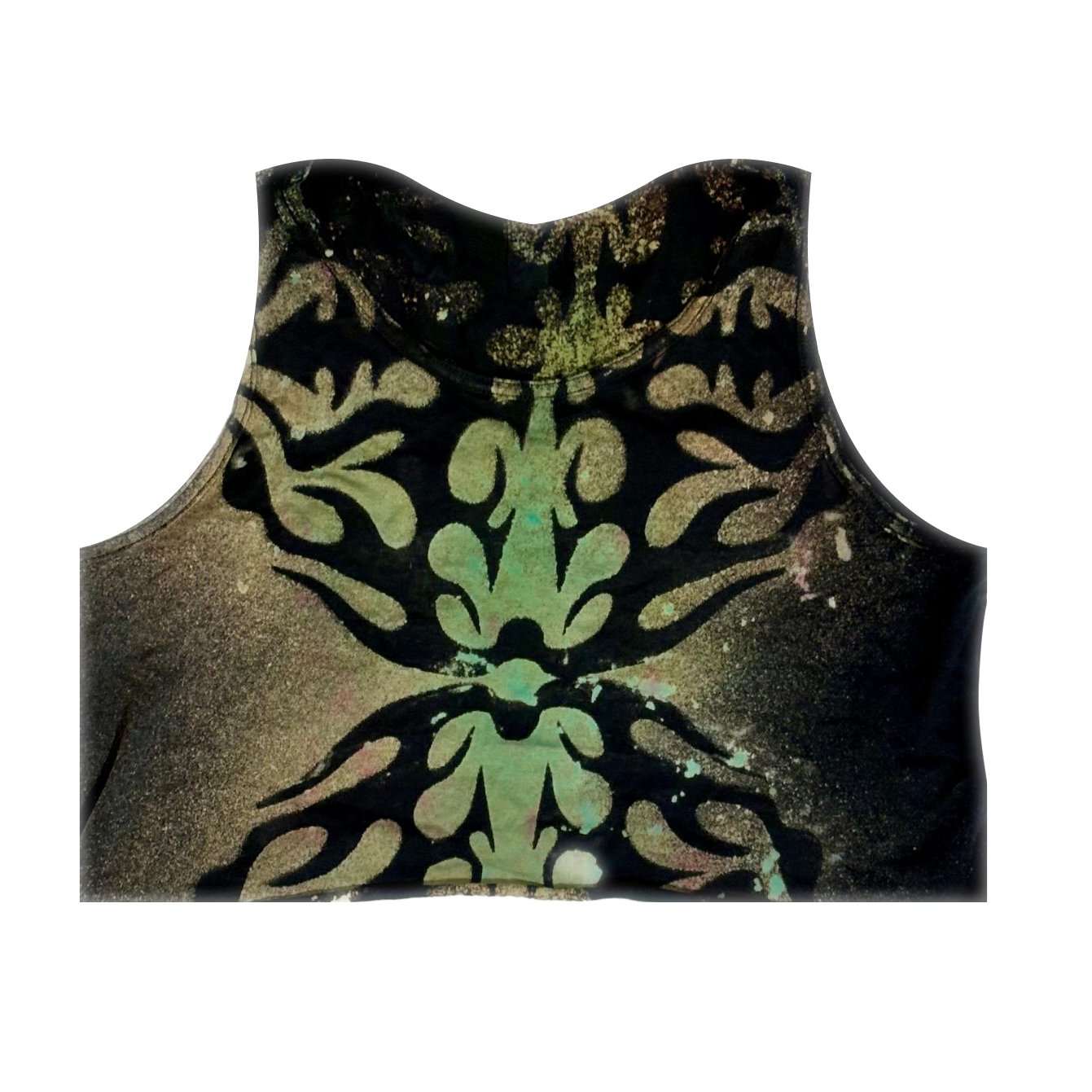 CROP Blue Dyed Urchin - Skystained Tank Top (Unisex)