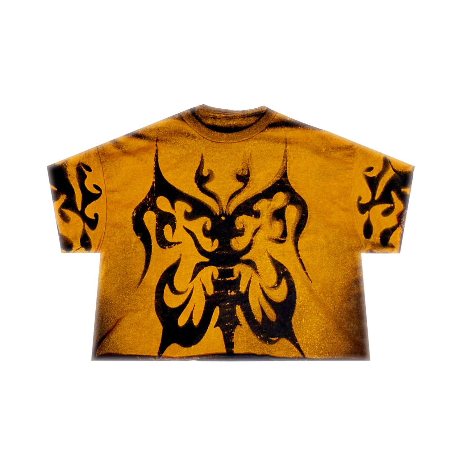 CROP Orange Dyed Butterfly - Skystained Shirt (Unisex)