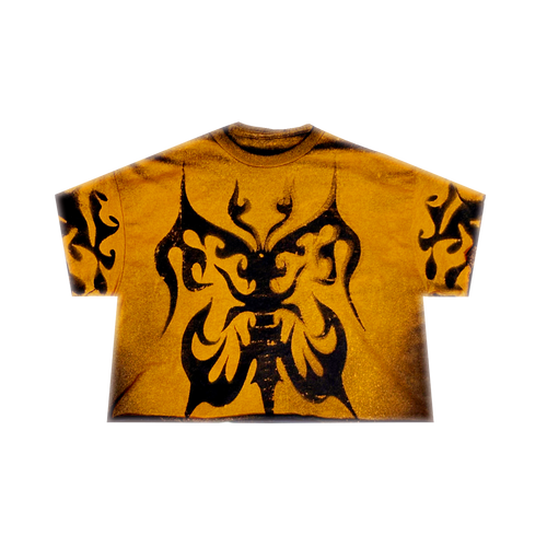CROP Orange Dyed Butterfly - Skystained Shirt (Unisex)